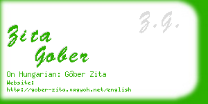 zita gober business card